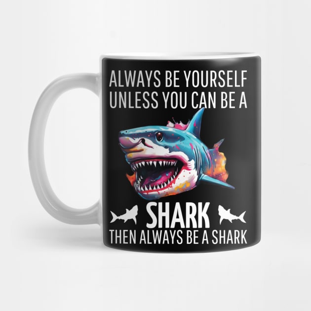 always be yourself unless you can be a shark then always be a shark by mdr design